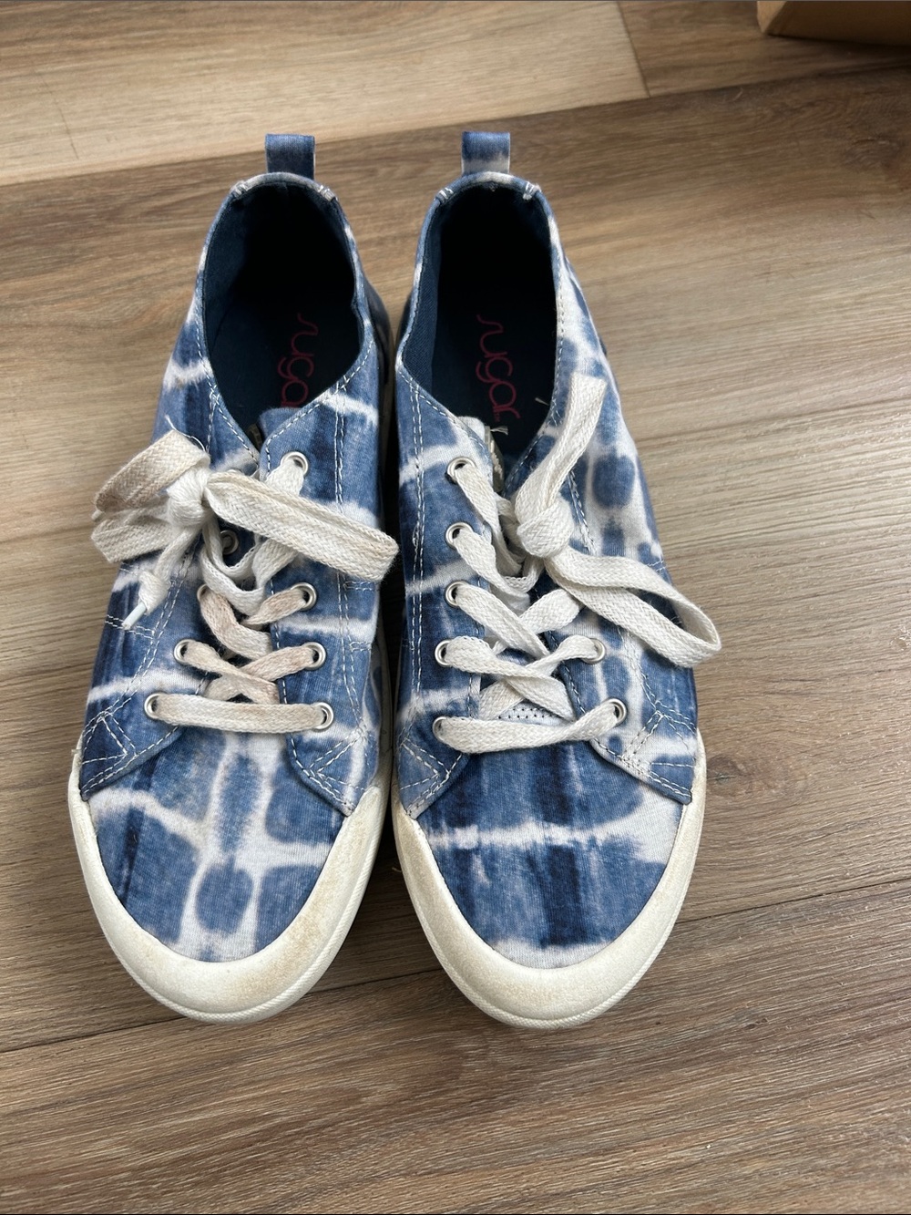 Sugar Navy Tie-Dye Canvas Sneakers Size 9 1/2